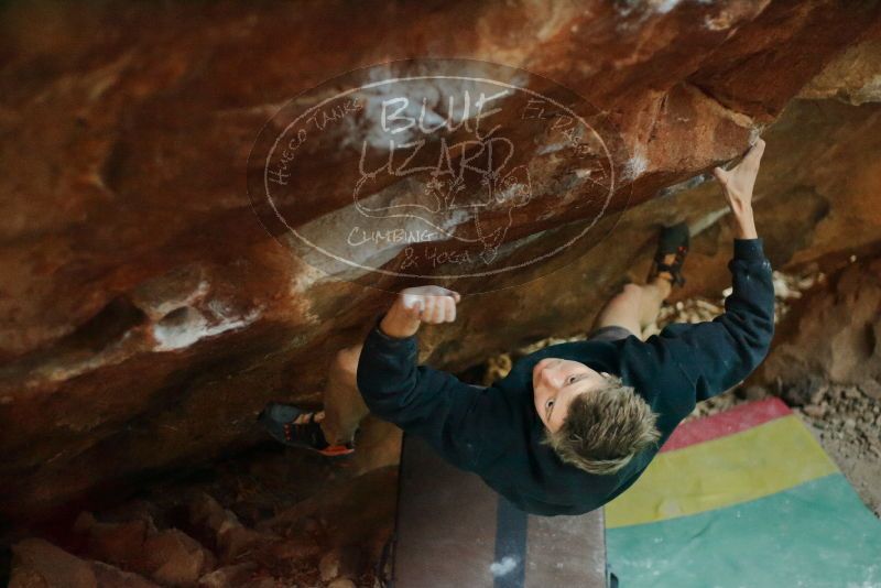 Bouldering in Hueco Tanks on 01/04/2020 with Blue Lizard Climbing and Yoga
Filename: SRM_20200104_1717570.jpg
Aperture: f/2.2
Shutter Speed: 1/200
Body: Canon EOS-1D Mark II
Lens: Canon EF 50mm f/1.8 II