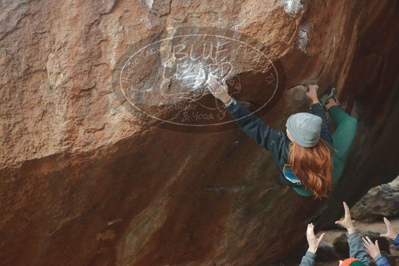 Bouldering in Hueco Tanks on 01/08/2020 with Blue Lizard Climbing and Yoga
Filename: SRM_20200108_1116320.jpg
Aperture: f/4.0
Shutter Speed: 1/250
Body: Canon EOS-1D Mark II
Lens: Canon EF 50mm f/1.8 II