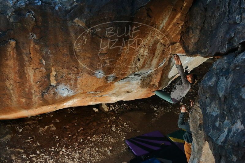 Bouldering in Hueco Tanks on 01/08/2020 with Blue Lizard Climbing and Yoga
Filename: SRM_20200108_1118570.jpg
Aperture: f/8.0
Shutter Speed: 1/250
Body: Canon EOS-1D Mark II
Lens: Canon EF 50mm f/1.8 II