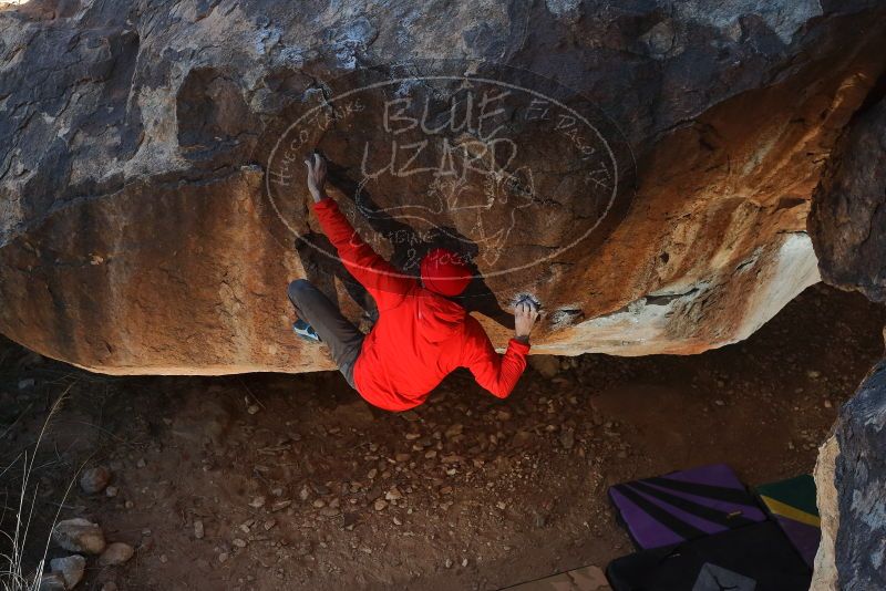 Bouldering in Hueco Tanks on 01/08/2020 with Blue Lizard Climbing and Yoga
Filename: SRM_20200108_1135080.jpg
Aperture: f/5.6
Shutter Speed: 1/250
Body: Canon EOS-1D Mark II
Lens: Canon EF 50mm f/1.8 II