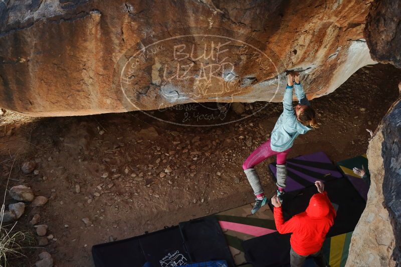 Bouldering in Hueco Tanks on 01/08/2020 with Blue Lizard Climbing and Yoga
Filename: SRM_20200108_1138310.jpg
Aperture: f/5.6
Shutter Speed: 1/250
Body: Canon EOS-1D Mark II
Lens: Canon EF 50mm f/1.8 II