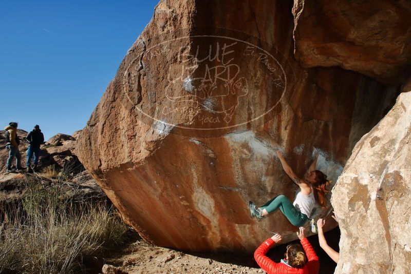 Bouldering in Hueco Tanks on 01/08/2020 with Blue Lizard Climbing and Yoga
Filename: SRM_20200108_1206500.jpg
Aperture: f/8.0
Shutter Speed: 1/250
Body: Canon EOS-1D Mark II
Lens: Canon EF 16-35mm f/2.8 L