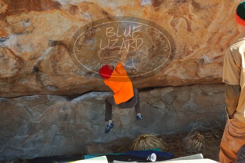 Bouldering in Hueco Tanks on 01/08/2020 with Blue Lizard Climbing and Yoga

Filename: SRM_20200108_1318530.jpg
Aperture: f/7.1
Shutter Speed: 1/500
Body: Canon EOS-1D Mark II
Lens: Canon EF 50mm f/1.8 II