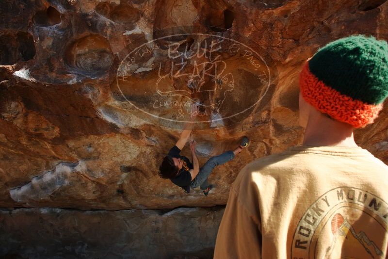 Bouldering in Hueco Tanks on 01/08/2020 with Blue Lizard Climbing and Yoga
Filename: SRM_20200108_1337381.jpg
Aperture: f/8.0
Shutter Speed: 1/500
Body: Canon EOS-1D Mark II
Lens: Canon EF 16-35mm f/2.8 L