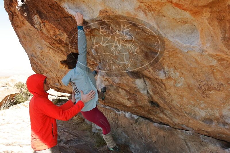 Bouldering in Hueco Tanks on 01/08/2020 with Blue Lizard Climbing and Yoga
Filename: SRM_20200108_1339462.jpg
Aperture: f/7.1
Shutter Speed: 1/400
Body: Canon EOS-1D Mark II
Lens: Canon EF 16-35mm f/2.8 L