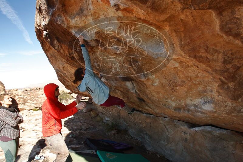 Bouldering in Hueco Tanks on 01/08/2020 with Blue Lizard Climbing and Yoga

Filename: SRM_20200108_1343592.jpg
Aperture: f/8.0
Shutter Speed: 1/400
Body: Canon EOS-1D Mark II
Lens: Canon EF 16-35mm f/2.8 L