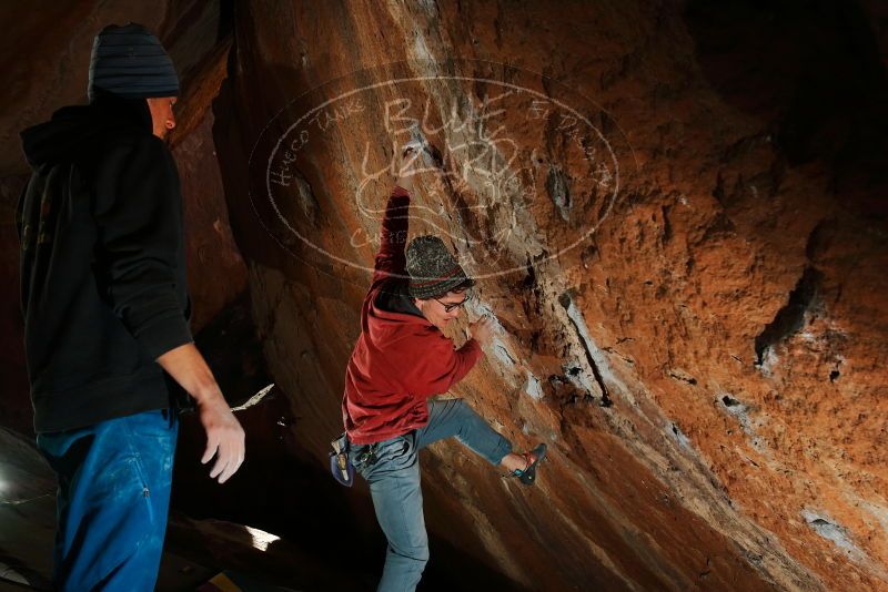 Bouldering in Hueco Tanks on 01/08/2020 with Blue Lizard Climbing and Yoga
Filename: SRM_20200108_1510240.jpg
Aperture: f/5.6
Shutter Speed: 1/250
Body: Canon EOS-1D Mark II
Lens: Canon EF 16-35mm f/2.8 L