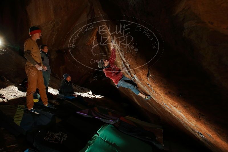 Bouldering in Hueco Tanks on 01/08/2020 with Blue Lizard Climbing and Yoga
Filename: SRM_20200108_1540320.jpg
Aperture: f/5.6
Shutter Speed: 1/250
Body: Canon EOS-1D Mark II
Lens: Canon EF 16-35mm f/2.8 L