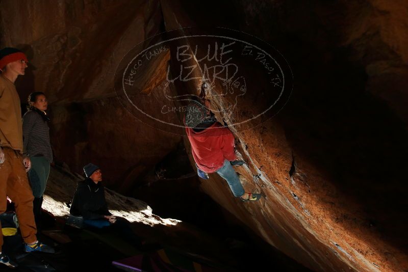 Bouldering in Hueco Tanks on 01/08/2020 with Blue Lizard Climbing and Yoga
Filename: SRM_20200108_1540390.jpg
Aperture: f/5.6
Shutter Speed: 1/250
Body: Canon EOS-1D Mark II
Lens: Canon EF 16-35mm f/2.8 L