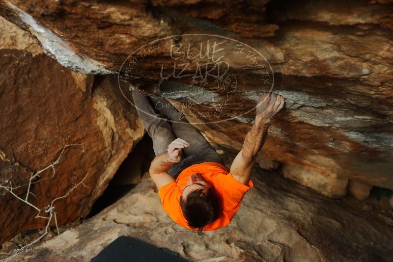Bouldering in Hueco Tanks on 01/08/2020 with Blue Lizard Climbing and Yoga
Filename: SRM_20200108_1650140.jpg
Aperture: f/4.5
Shutter Speed: 1/400
Body: Canon EOS-1D Mark II
Lens: Canon EF 50mm f/1.8 II