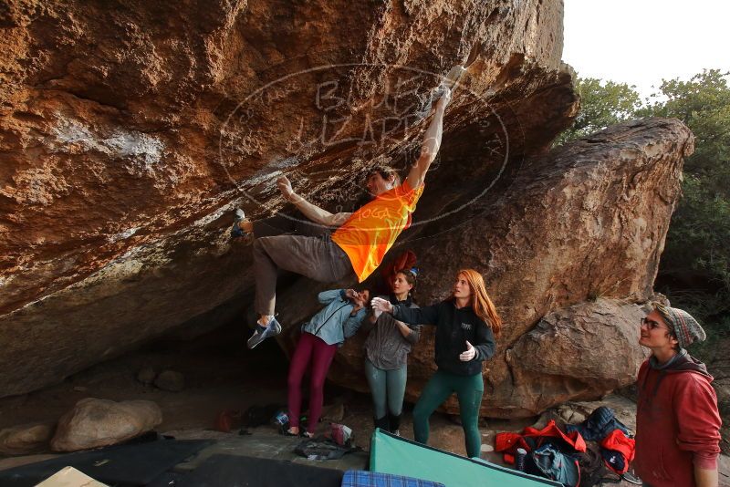 Bouldering in Hueco Tanks on 01/08/2020 with Blue Lizard Climbing and Yoga
Filename: SRM_20200108_1701061.jpg
Aperture: f/6.3
Shutter Speed: 1/320
Body: Canon EOS-1D Mark II
Lens: Canon EF 16-35mm f/2.8 L