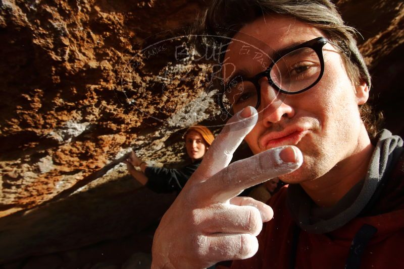 Bouldering in Hueco Tanks on 01/08/2020 with Blue Lizard Climbing and Yoga
Filename: SRM_20200108_1703070.jpg
Aperture: f/11.0
Shutter Speed: 1/320
Body: Canon EOS-1D Mark II
Lens: Canon EF 16-35mm f/2.8 L