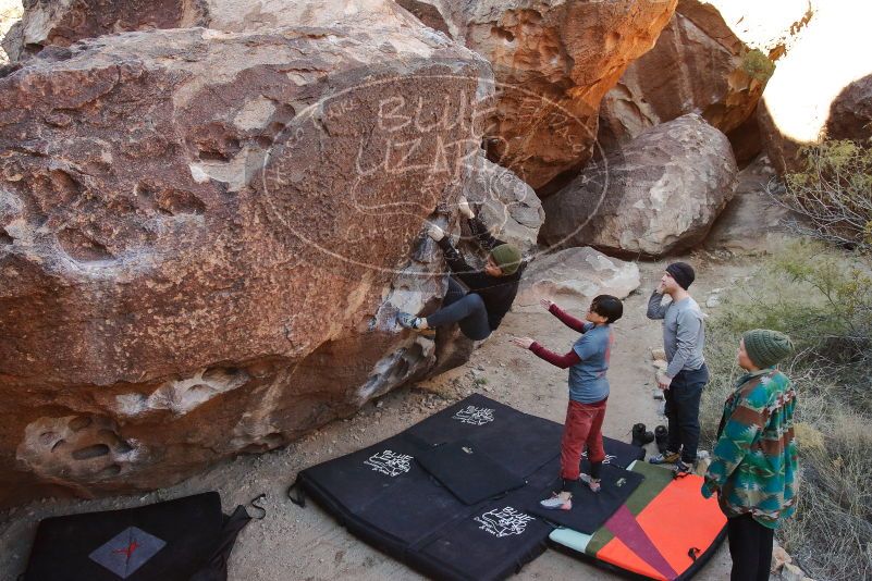 Bouldering in Hueco Tanks on 01/12/2020 with Blue Lizard Climbing and Yoga
Filename: SRM_20200112_1053430.jpg
Aperture: f/5.6
Shutter Speed: 1/400
Body: Canon EOS-1D Mark II
Lens: Canon EF 16-35mm f/2.8 L
