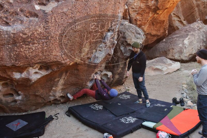 Bouldering in Hueco Tanks on 01/12/2020 with Blue Lizard Climbing and Yoga
Filename: SRM_20200112_1058410.jpg
Aperture: f/5.6
Shutter Speed: 1/200
Body: Canon EOS-1D Mark II
Lens: Canon EF 16-35mm f/2.8 L