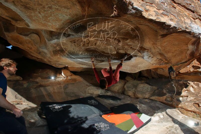 Bouldering in Hueco Tanks on 01/12/2020 with Blue Lizard Climbing and Yoga
Filename: SRM_20200112_1434120.jpg
Aperture: f/8.0
Shutter Speed: 1/250
Body: Canon EOS-1D Mark II
Lens: Canon EF 16-35mm f/2.8 L