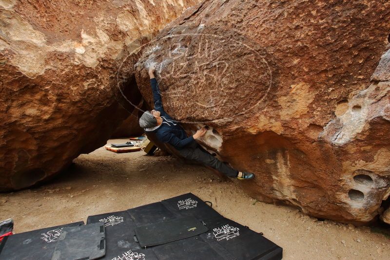 Bouldering in Hueco Tanks on 01/16/2020 with Blue Lizard Climbing and Yoga

Filename: SRM_20200116_1030560.jpg
Aperture: f/5.0
Shutter Speed: 1/320
Body: Canon EOS-1D Mark II
Lens: Canon EF 16-35mm f/2.8 L