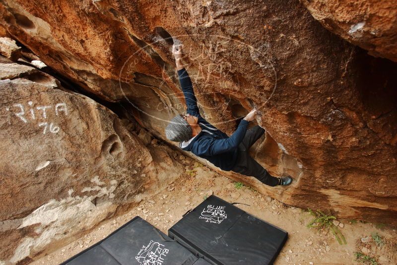 Bouldering in Hueco Tanks on 01/16/2020 with Blue Lizard Climbing and Yoga

Filename: SRM_20200116_1034390.jpg
Aperture: f/3.5
Shutter Speed: 1/320
Body: Canon EOS-1D Mark II
Lens: Canon EF 16-35mm f/2.8 L