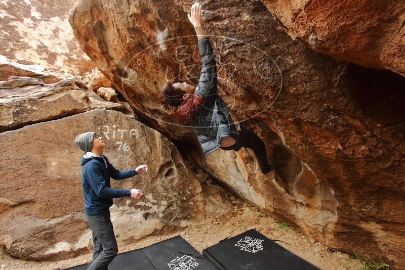 Bouldering in Hueco Tanks on 01/16/2020 with Blue Lizard Climbing and Yoga
Filename: SRM_20200116_1036301.jpg
Aperture: f/4.5
Shutter Speed: 1/250
Body: Canon EOS-1D Mark II
Lens: Canon EF 16-35mm f/2.8 L