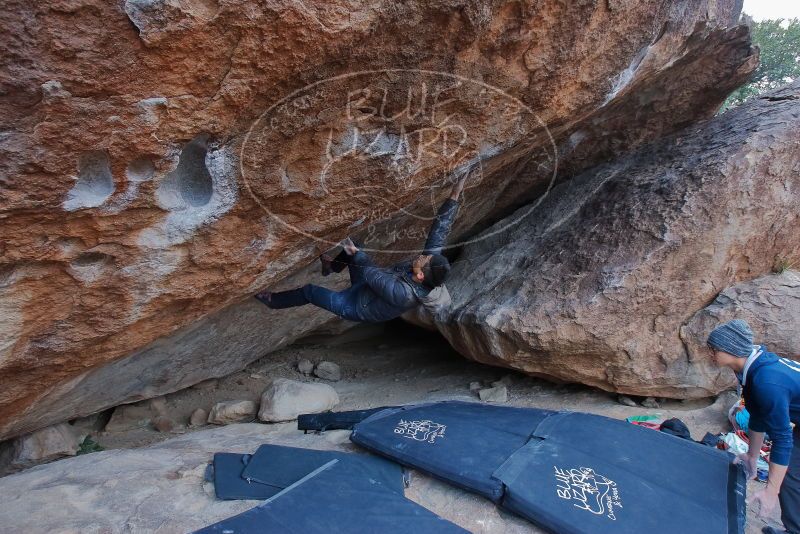 Bouldering in Hueco Tanks on 01/16/2020 with Blue Lizard Climbing and Yoga

Filename: SRM_20200116_1352460.jpg
Aperture: f/6.3
Shutter Speed: 1/250
Body: Canon EOS-1D Mark II
Lens: Canon EF 16-35mm f/2.8 L