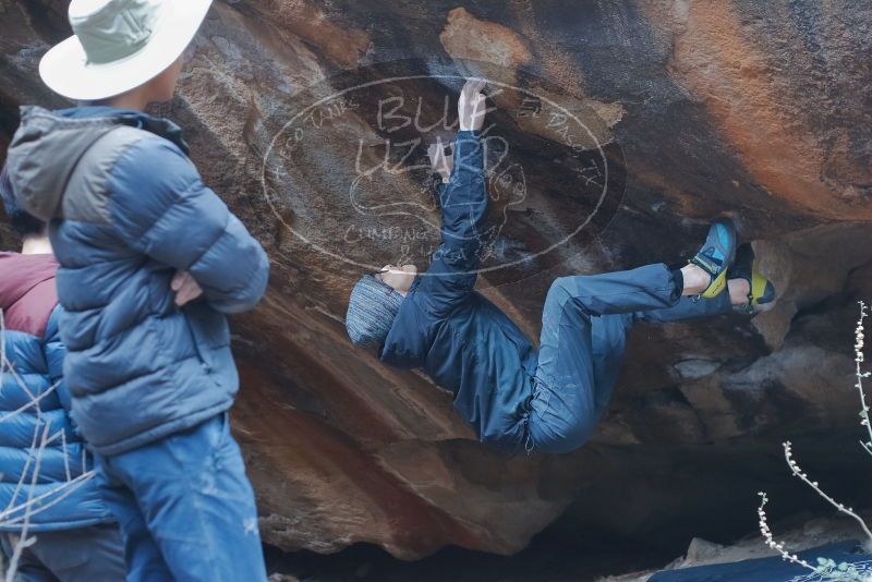 Bouldering in Hueco Tanks on 01/16/2020 with Blue Lizard Climbing and Yoga

Filename: SRM_20200116_1454510.jpg
Aperture: f/3.2
Shutter Speed: 1/250
Body: Canon EOS-1D Mark II
Lens: Canon EF 50mm f/1.8 II