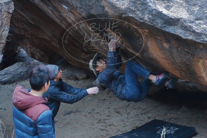 Bouldering in Hueco Tanks on 01/16/2020 with Blue Lizard Climbing and Yoga

Filename: SRM_20200116_1458030.jpg
Aperture: f/3.5
Shutter Speed: 1/250
Body: Canon EOS-1D Mark II
Lens: Canon EF 50mm f/1.8 II