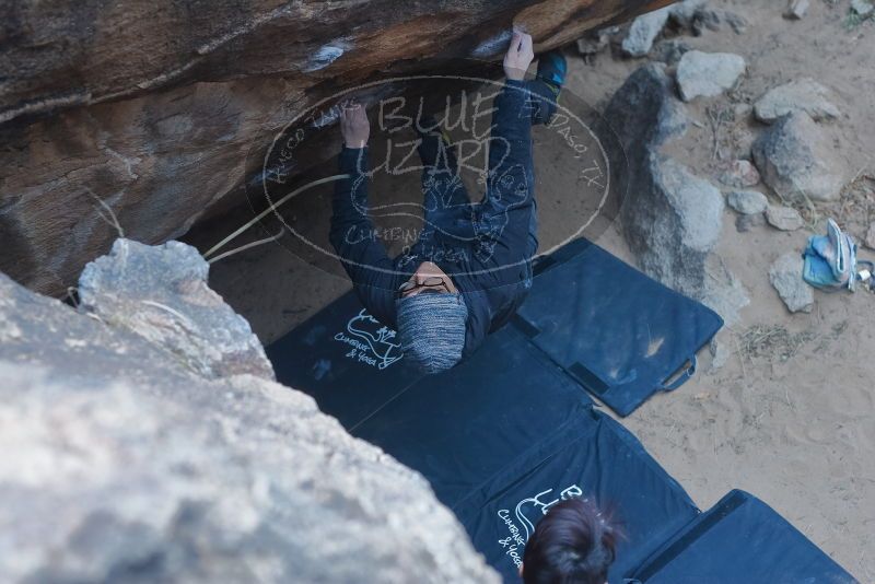 Bouldering in Hueco Tanks on 01/16/2020 with Blue Lizard Climbing and Yoga

Filename: SRM_20200116_1503300.jpg
Aperture: f/3.5
Shutter Speed: 1/250
Body: Canon EOS-1D Mark II
Lens: Canon EF 50mm f/1.8 II