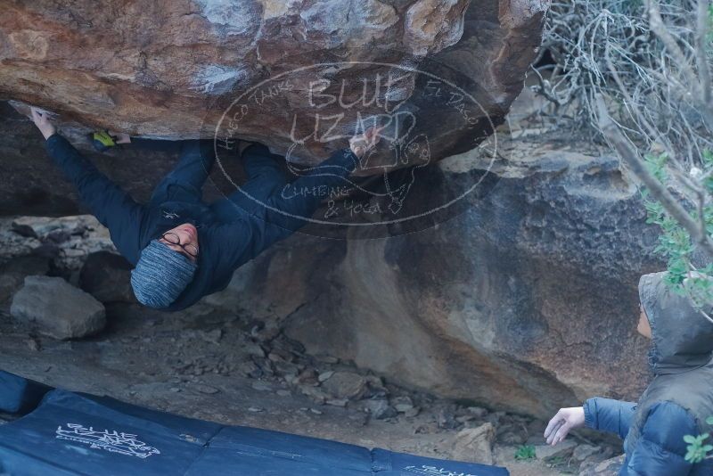 Bouldering in Hueco Tanks on 01/16/2020 with Blue Lizard Climbing and Yoga

Filename: SRM_20200116_1527290.jpg
Aperture: f/2.8
Shutter Speed: 1/250
Body: Canon EOS-1D Mark II
Lens: Canon EF 50mm f/1.8 II