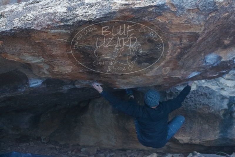 Bouldering in Hueco Tanks on 01/16/2020 with Blue Lizard Climbing and Yoga

Filename: SRM_20200116_1539200.jpg
Aperture: f/4.0
Shutter Speed: 1/250
Body: Canon EOS-1D Mark II
Lens: Canon EF 50mm f/1.8 II