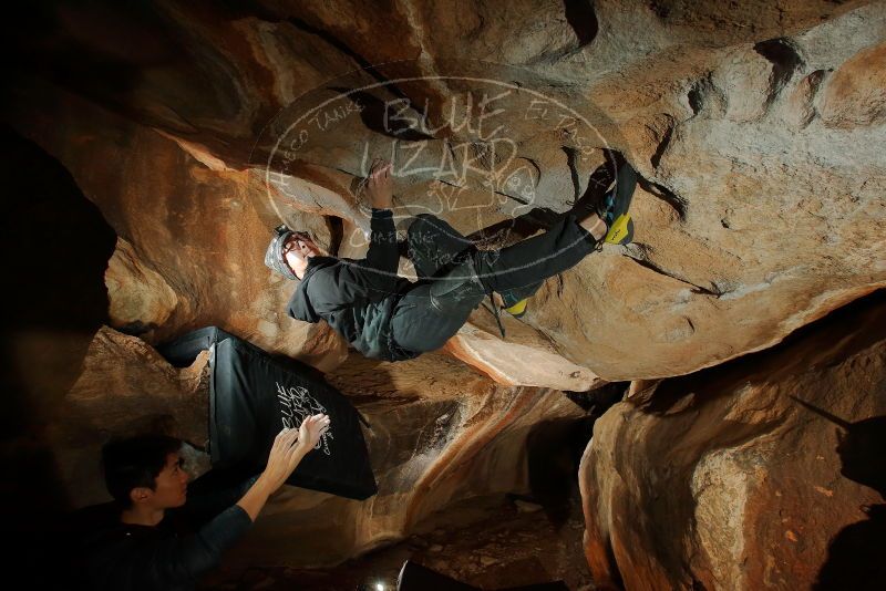 Bouldering in Hueco Tanks on 01/16/2020 with Blue Lizard Climbing and Yoga
Filename: SRM_20200116_1726410.jpg
Aperture: f/8.0
Shutter Speed: 1/250
Body: Canon EOS-1D Mark II
Lens: Canon EF 16-35mm f/2.8 L