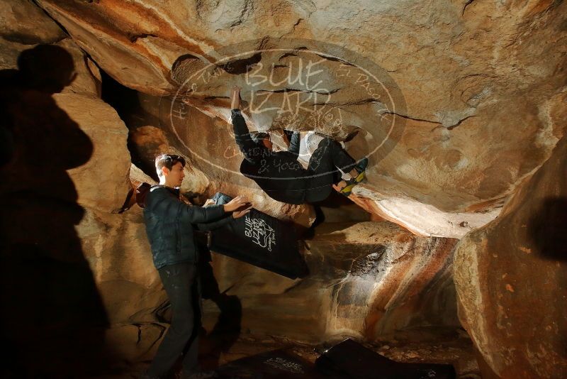 Bouldering in Hueco Tanks on 01/16/2020 with Blue Lizard Climbing and Yoga
Filename: SRM_20200116_1740570.jpg
Aperture: f/8.0
Shutter Speed: 1/250
Body: Canon EOS-1D Mark II
Lens: Canon EF 16-35mm f/2.8 L