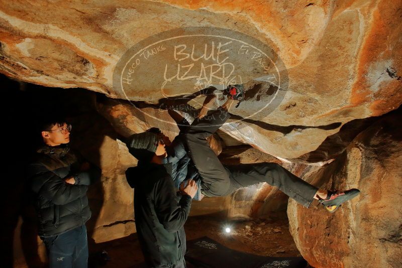 Bouldering in Hueco Tanks on 01/16/2020 with Blue Lizard Climbing and Yoga
Filename: SRM_20200116_1752120.jpg
Aperture: f/8.0
Shutter Speed: 1/250
Body: Canon EOS-1D Mark II
Lens: Canon EF 16-35mm f/2.8 L