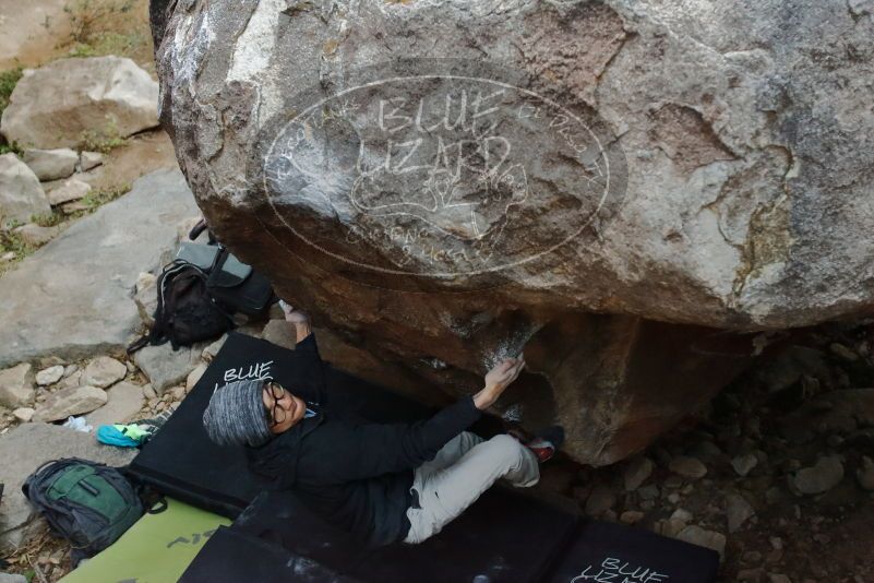 Bouldering in Hueco Tanks on 01/18/2020 with Blue Lizard Climbing and Yoga

Filename: SRM_20200118_1745180.jpg
Aperture: f/2.8
Shutter Speed: 1/200
Body: Canon EOS-1D Mark II
Lens: Canon EF 16-35mm f/2.8 L