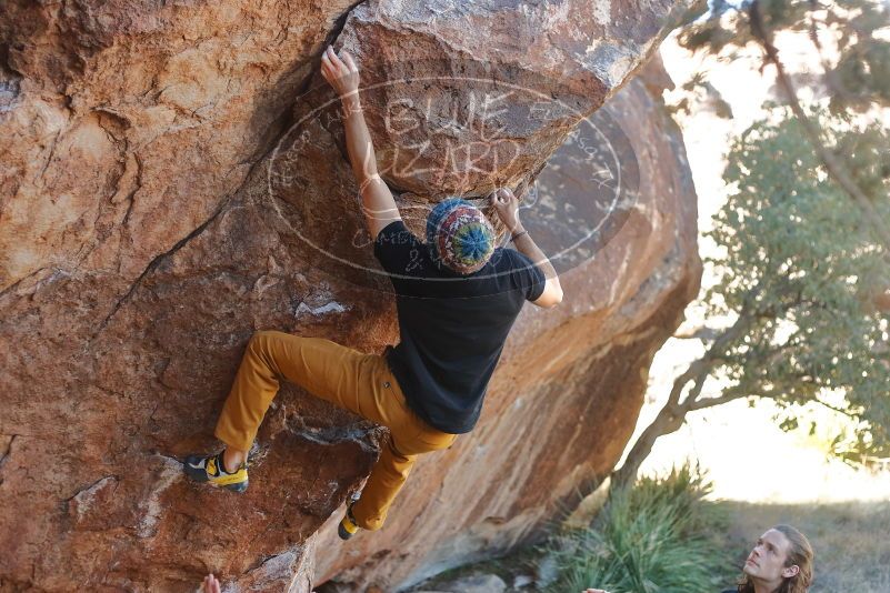 Bouldering in Hueco Tanks on 01/18/2020 with Blue Lizard Climbing and Yoga

Filename: SRM_20200118_1109410.jpg
Aperture: f/3.2
Shutter Speed: 1/250
Body: Canon EOS-1D Mark II
Lens: Canon EF 50mm f/1.8 II