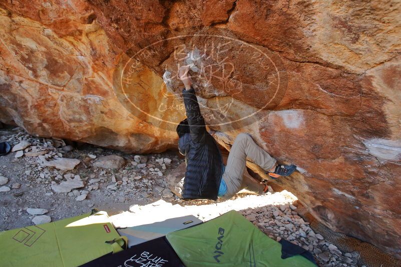 Bouldering in Hueco Tanks on 01/18/2020 with Blue Lizard Climbing and Yoga

Filename: SRM_20200118_1153300.jpg
Aperture: f/5.0
Shutter Speed: 1/250
Body: Canon EOS-1D Mark II
Lens: Canon EF 16-35mm f/2.8 L