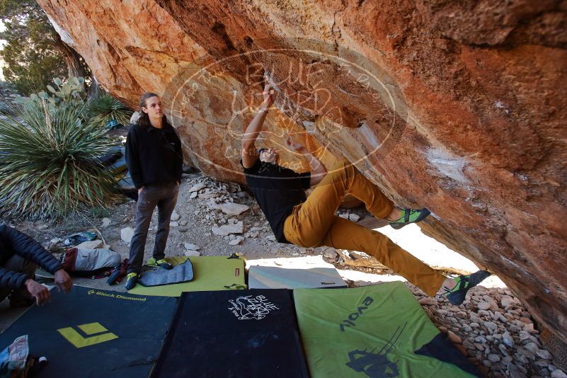 Bouldering in Hueco Tanks on 01/18/2020 with Blue Lizard Climbing and Yoga
Filename: SRM_20200118_1203540.jpg
Aperture: f/5.0
Shutter Speed: 1/250
Body: Canon EOS-1D Mark II
Lens: Canon EF 16-35mm f/2.8 L