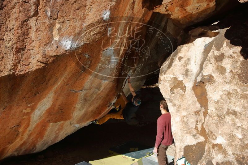 Bouldering in Hueco Tanks on 01/18/2020 with Blue Lizard Climbing and Yoga

Filename: SRM_20200118_1244370.jpg
Aperture: f/8.0
Shutter Speed: 1/250
Body: Canon EOS-1D Mark II
Lens: Canon EF 16-35mm f/2.8 L