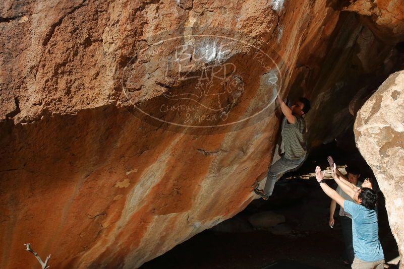 Bouldering in Hueco Tanks on 01/18/2020 with Blue Lizard Climbing and Yoga
Filename: SRM_20200118_1249160.jpg
Aperture: f/8.0
Shutter Speed: 1/250
Body: Canon EOS-1D Mark II
Lens: Canon EF 16-35mm f/2.8 L