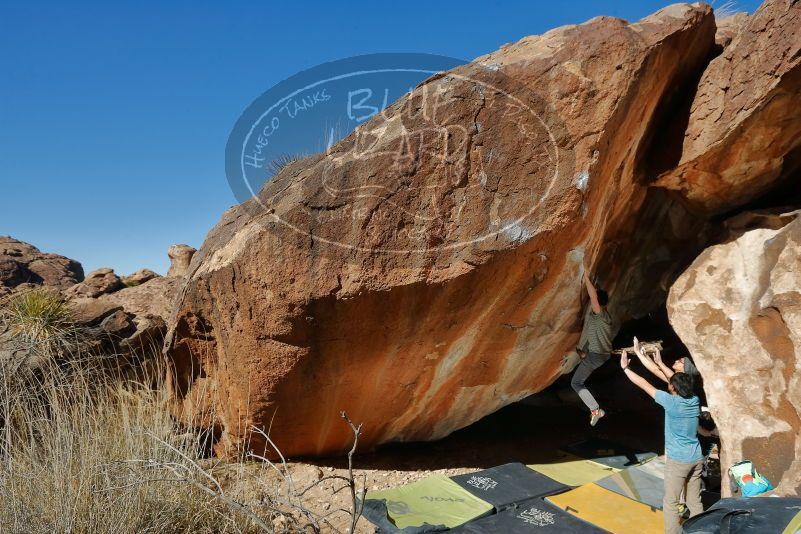 Bouldering in Hueco Tanks on 01/18/2020 with Blue Lizard Climbing and Yoga
Filename: SRM_20200118_1249240.jpg
Aperture: f/8.0
Shutter Speed: 1/250
Body: Canon EOS-1D Mark II
Lens: Canon EF 16-35mm f/2.8 L