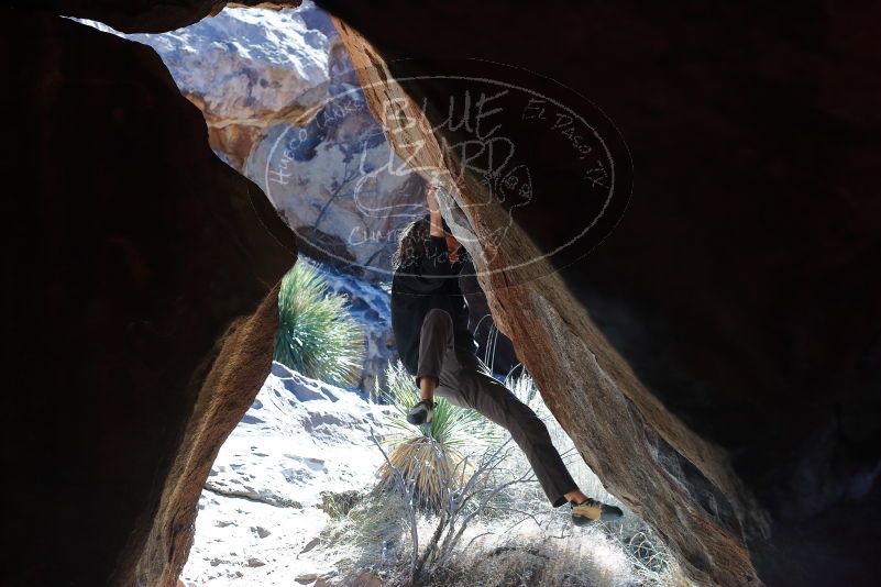 Bouldering in Hueco Tanks on 01/18/2020 with Blue Lizard Climbing and Yoga

Filename: SRM_20200118_1318590.jpg
Aperture: f/4.5
Shutter Speed: 1/250
Body: Canon EOS-1D Mark II
Lens: Canon EF 50mm f/1.8 II