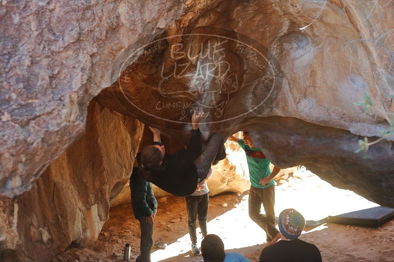 Bouldering in Hueco Tanks on 01/18/2020 with Blue Lizard Climbing and Yoga
Filename: SRM_20200118_1338060.jpg
Aperture: f/3.2
Shutter Speed: 1/400
Body: Canon EOS-1D Mark II
Lens: Canon EF 50mm f/1.8 II