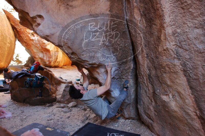 Bouldering in Hueco Tanks on 01/18/2020 with Blue Lizard Climbing and Yoga

Filename: SRM_20200118_1530150.jpg
Aperture: f/3.2
Shutter Speed: 1/250
Body: Canon EOS-1D Mark II
Lens: Canon EF 16-35mm f/2.8 L