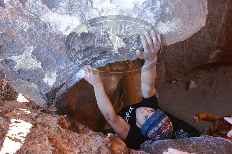 Bouldering in Hueco Tanks on 01/18/2020 with Blue Lizard Climbing and Yoga

Filename: SRM_20200118_1545080.jpg
Aperture: f/5.0
Shutter Speed: 1/250
Body: Canon EOS-1D Mark II
Lens: Canon EF 16-35mm f/2.8 L