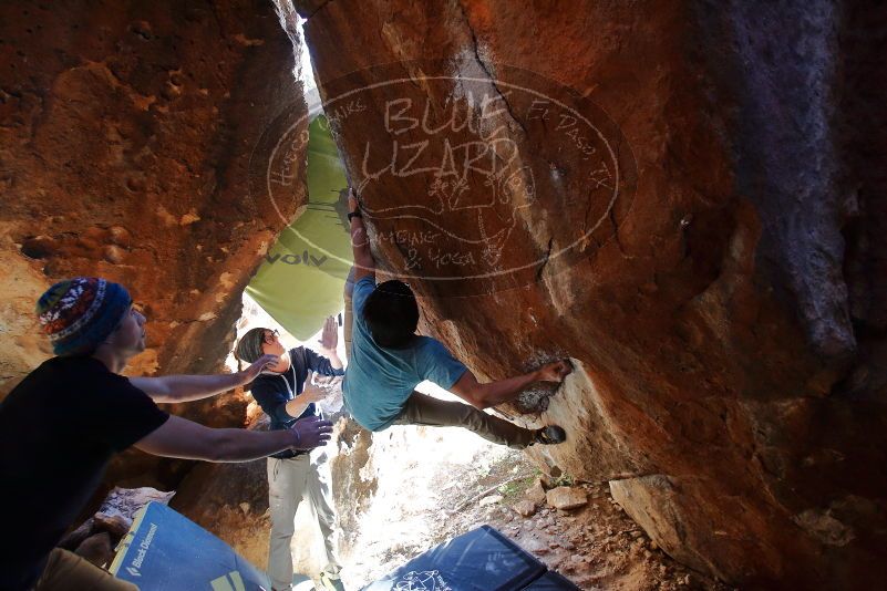 Bouldering in Hueco Tanks on 01/18/2020 with Blue Lizard Climbing and Yoga

Filename: SRM_20200118_1636180.jpg
Aperture: f/3.5
Shutter Speed: 1/250
Body: Canon EOS-1D Mark II
Lens: Canon EF 16-35mm f/2.8 L