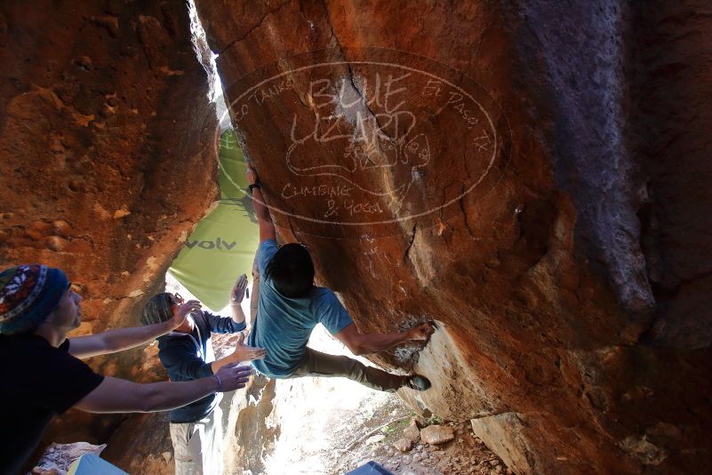 Bouldering in Hueco Tanks on 01/18/2020 with Blue Lizard Climbing and Yoga
Filename: SRM_20200118_1636230.jpg
Aperture: f/3.5
Shutter Speed: 1/250
Body: Canon EOS-1D Mark II
Lens: Canon EF 16-35mm f/2.8 L