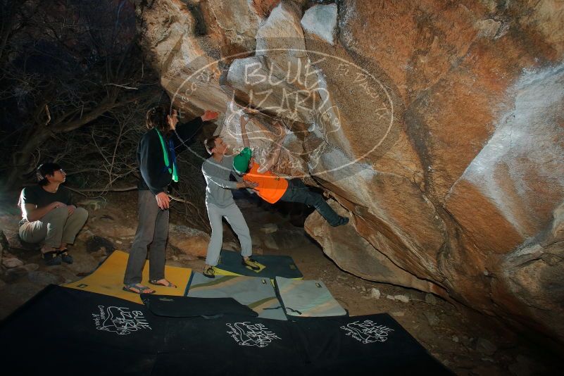 Bouldering in Hueco Tanks on 01/19/2020 with Blue Lizard Climbing and Yoga
Filename: SRM_20200119_1122360.jpg
Aperture: f/7.1
Shutter Speed: 1/250
Body: Canon EOS-1D Mark II
Lens: Canon EF 16-35mm f/2.8 L