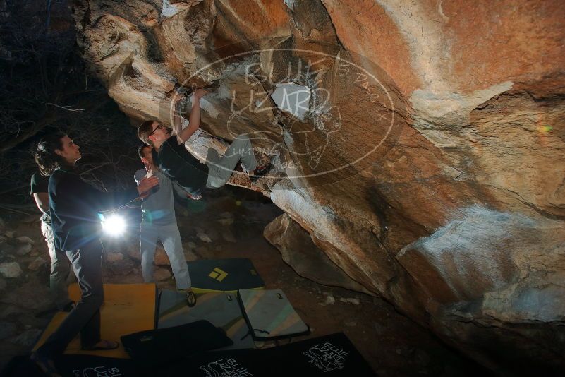 Bouldering in Hueco Tanks on 01/19/2020 with Blue Lizard Climbing and Yoga
Filename: SRM_20200119_1125090.jpg
Aperture: f/7.1
Shutter Speed: 1/250
Body: Canon EOS-1D Mark II
Lens: Canon EF 16-35mm f/2.8 L