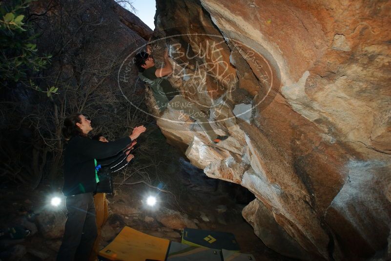 Bouldering in Hueco Tanks on 01/19/2020 with Blue Lizard Climbing and Yoga

Filename: SRM_20200119_1126430.jpg
Aperture: f/7.1
Shutter Speed: 1/250
Body: Canon EOS-1D Mark II
Lens: Canon EF 16-35mm f/2.8 L