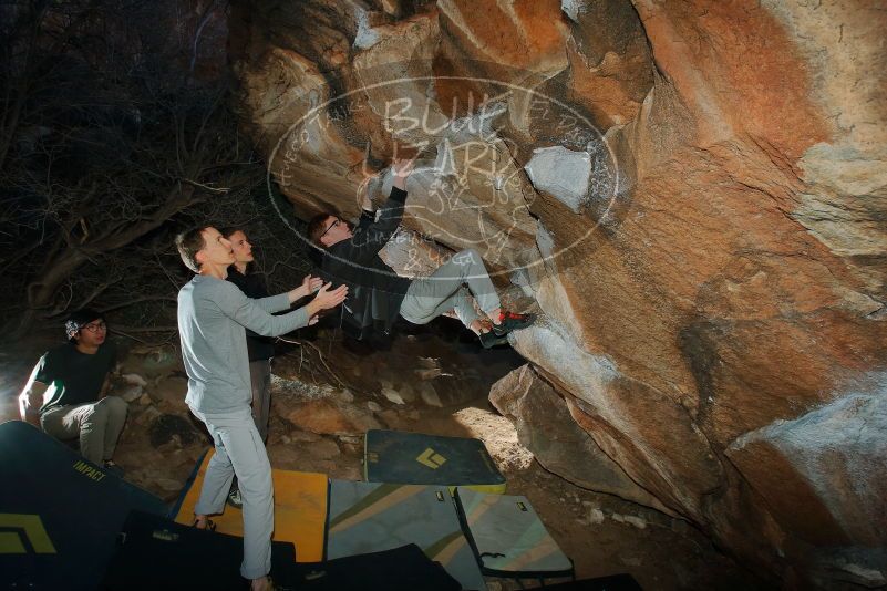 Bouldering in Hueco Tanks on 01/19/2020 with Blue Lizard Climbing and Yoga
Filename: SRM_20200119_1139150.jpg
Aperture: f/8.0
Shutter Speed: 1/250
Body: Canon EOS-1D Mark II
Lens: Canon EF 16-35mm f/2.8 L