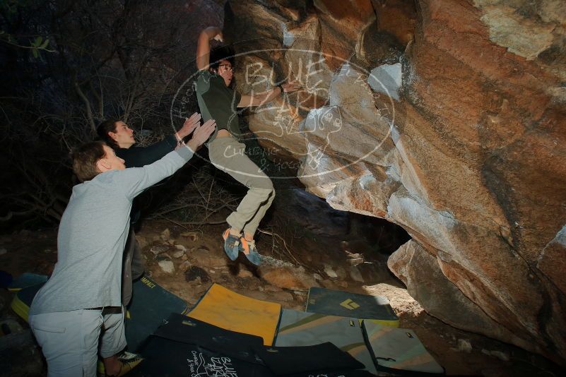 Bouldering in Hueco Tanks on 01/19/2020 with Blue Lizard Climbing and Yoga

Filename: SRM_20200119_1141240.jpg
Aperture: f/8.0
Shutter Speed: 1/250
Body: Canon EOS-1D Mark II
Lens: Canon EF 16-35mm f/2.8 L