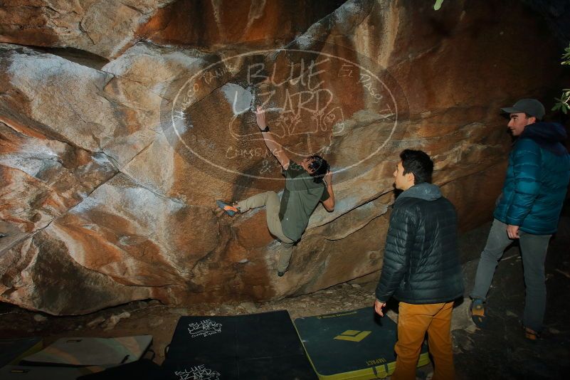 Bouldering in Hueco Tanks on 01/19/2020 with Blue Lizard Climbing and Yoga
Filename: SRM_20200119_1146350.jpg
Aperture: f/8.0
Shutter Speed: 1/250
Body: Canon EOS-1D Mark II
Lens: Canon EF 16-35mm f/2.8 L